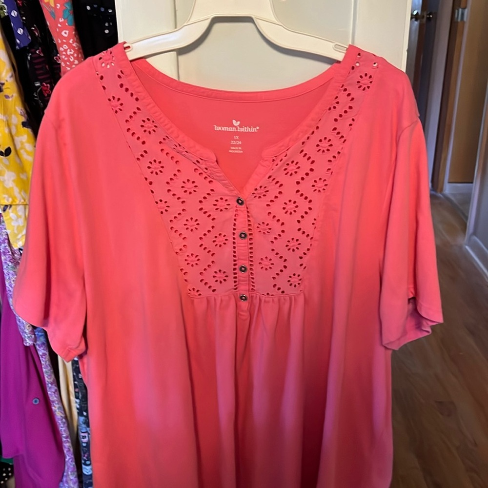 Eyelet detail tunic